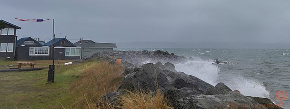 Gale at high tide