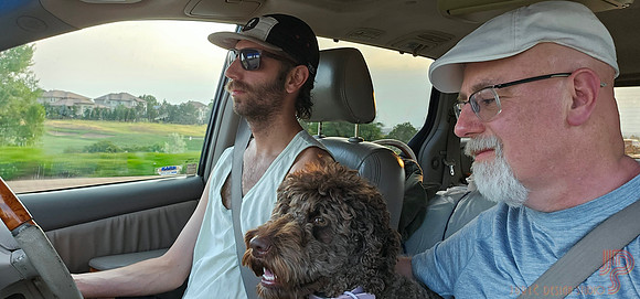 My son with his father and a daughter
